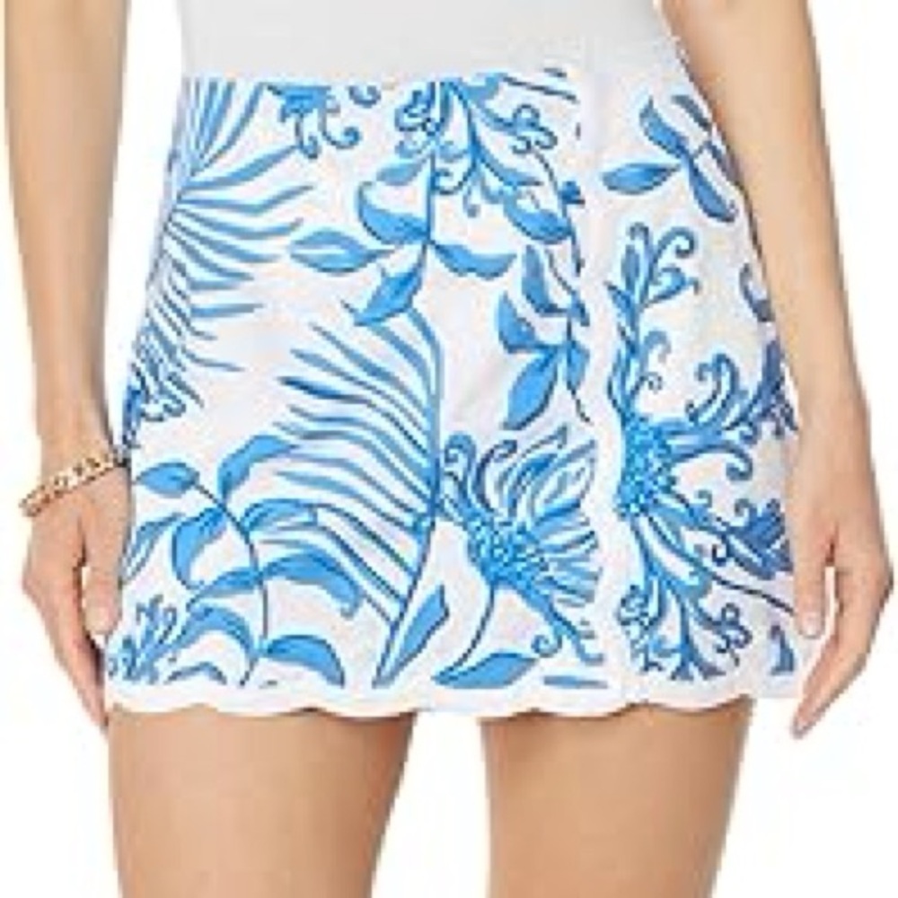 Lilly Pulitzer Blue and White Skort